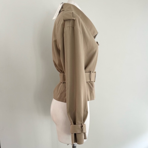 COMMENSE Double-Breasted Belted Trench Coat, Khaki XS - Picture 9 of 14